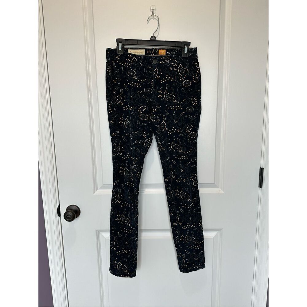 Pilcro Anthropologie Navy Corduroy Serif Pants Size 4